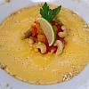 Süßkartoffelsuppe mit Cashewnuss und Paprika